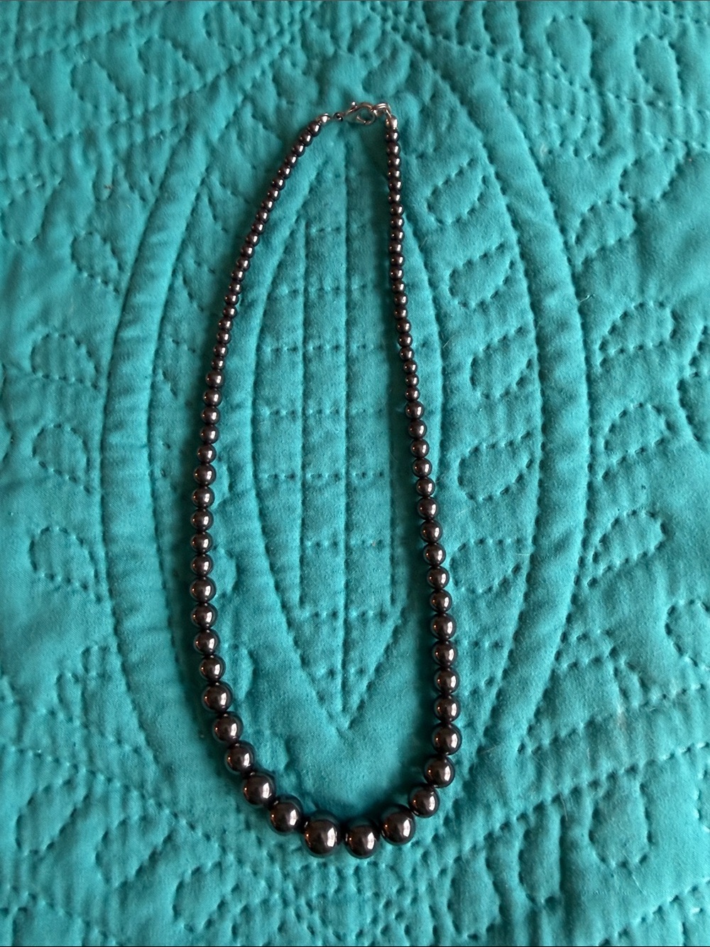 Classic Black Hematite Bead Necklace - Women's Jewelry
